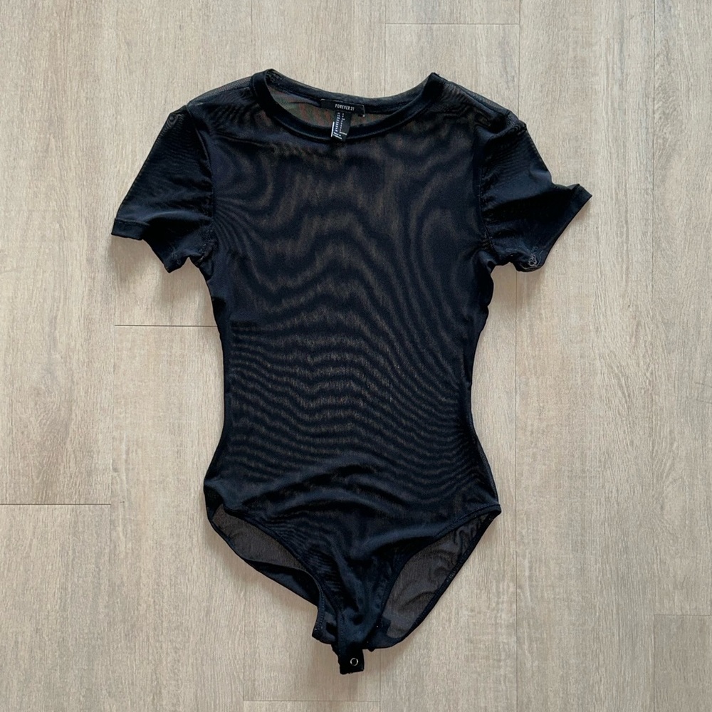 Black see-through bodysuit